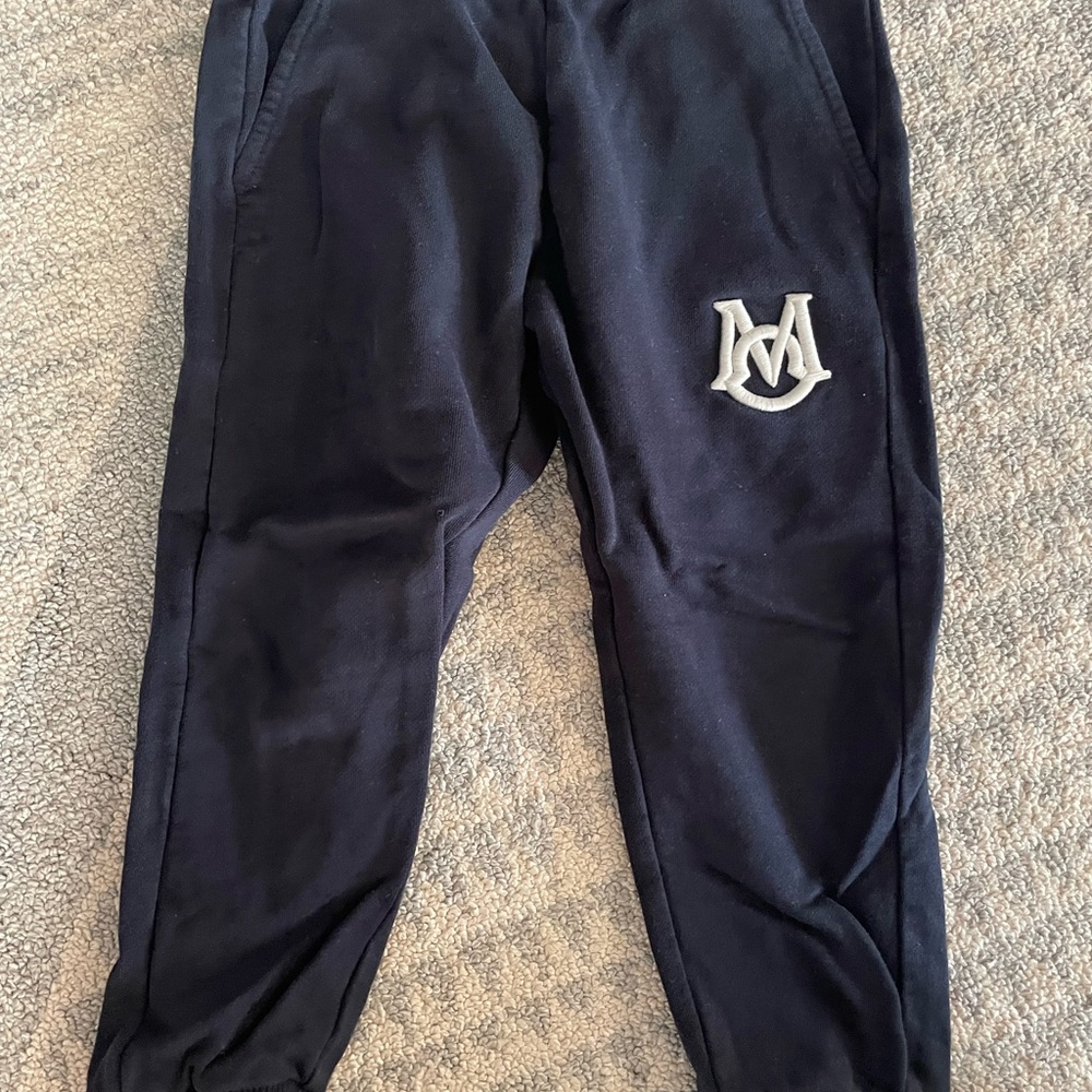 Moncler Kids Navy Joggers with Logo